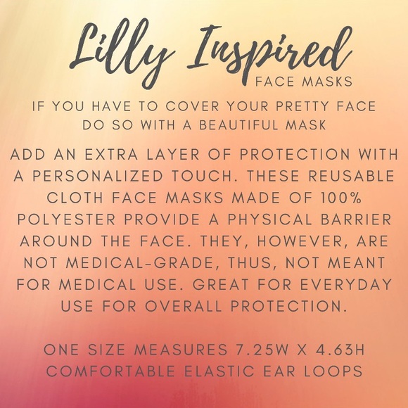 Lilly Pulitzer Inspired Face Mask - Picture 8 of 8